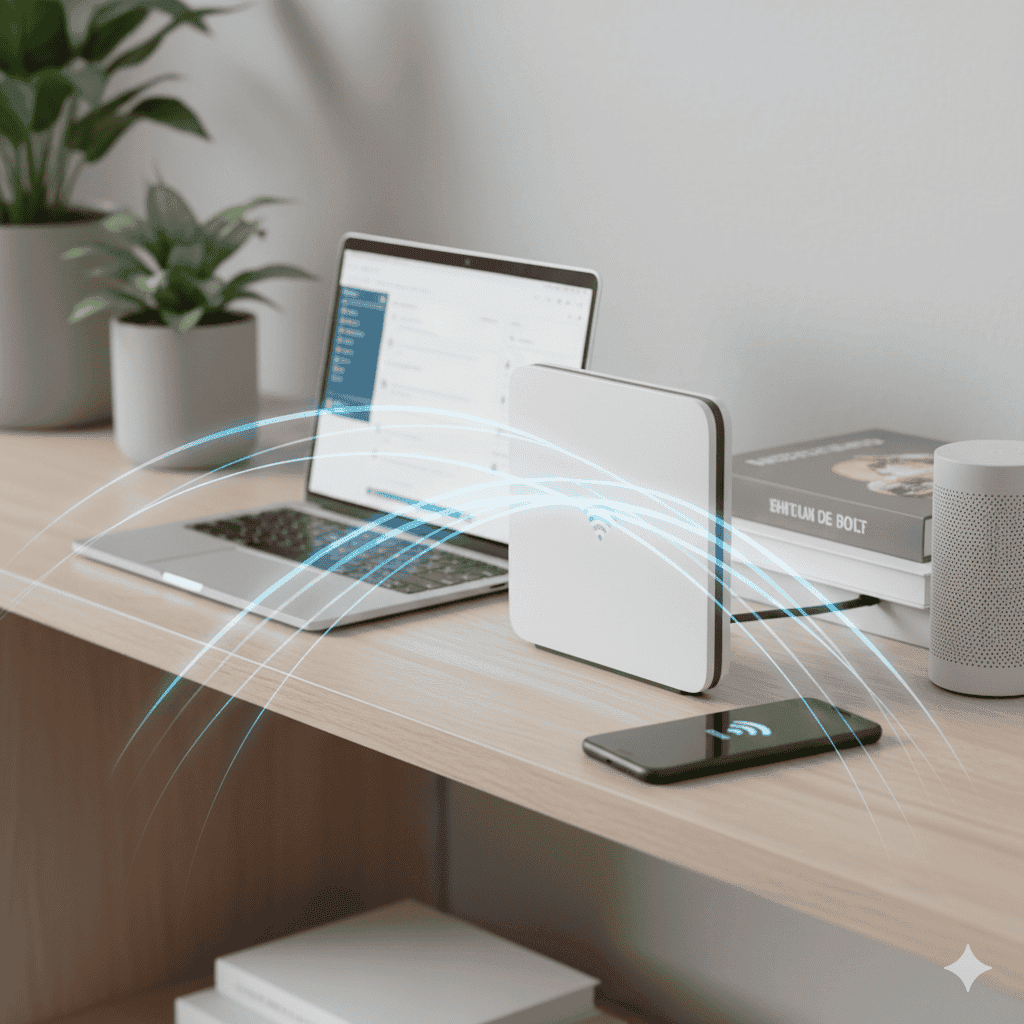 A professionally installed home network setup.